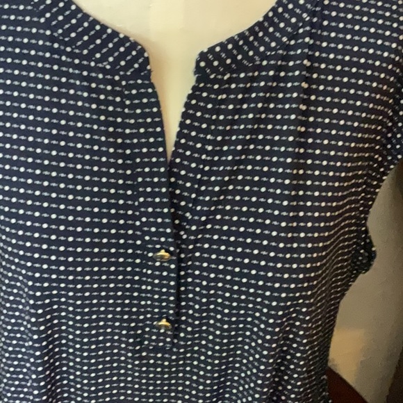 🔥HOT Anne Klein Beautiful Navy & White Top Size 2XL NWT Retail $69 LAST ONE - Picture 2 of 6